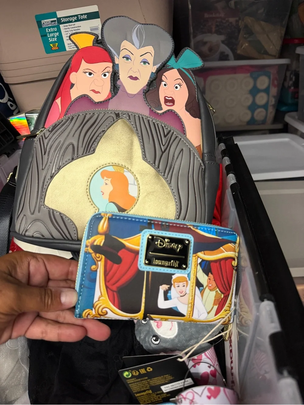 Disney x Loungefly Cinderella Villains Mini Backpack w/ zip around wallet.